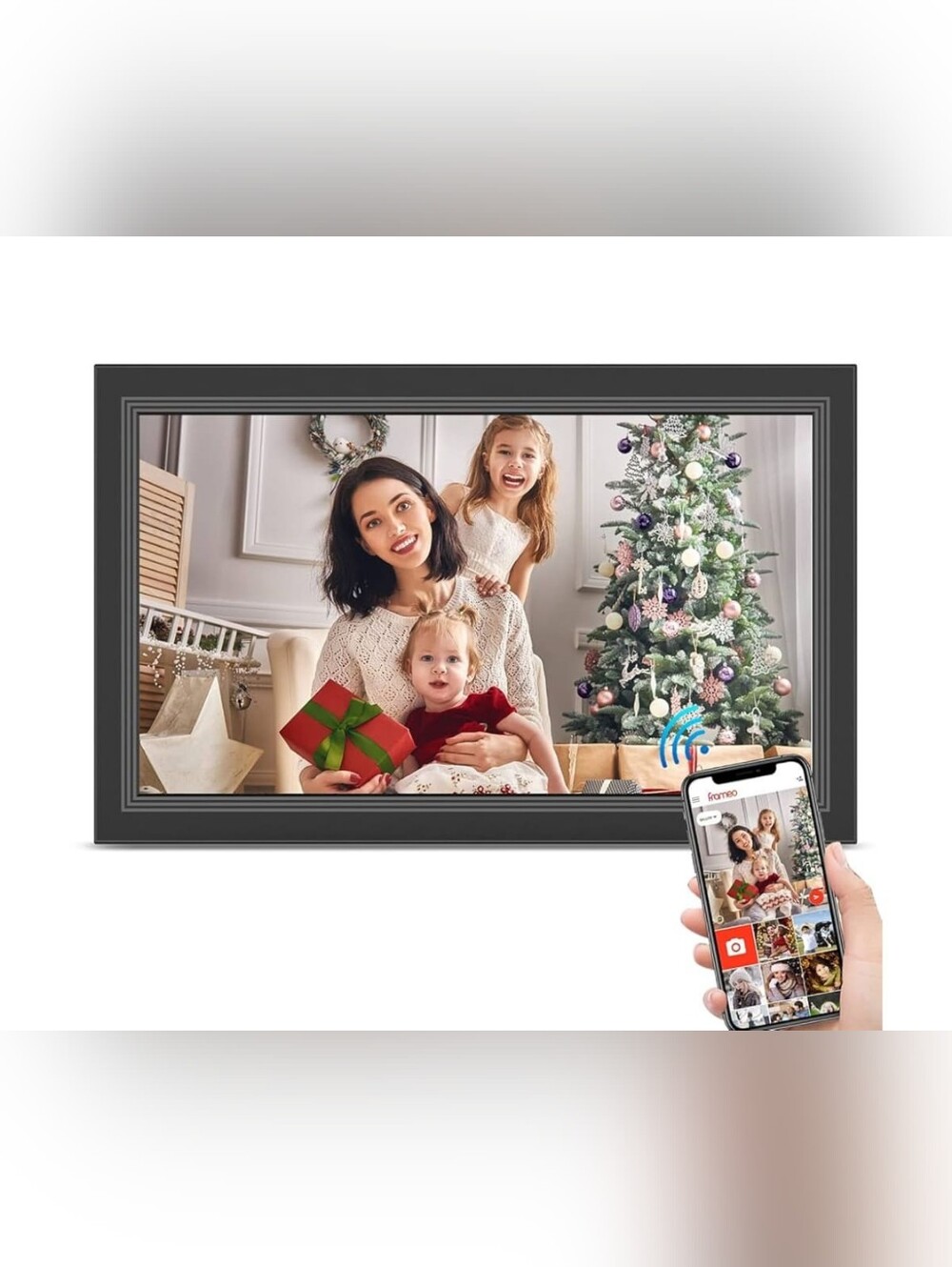 YunQiDeer FRAMEO Large 15.6in Digital Photo Frame 1920 1080 IPS Touch Screen